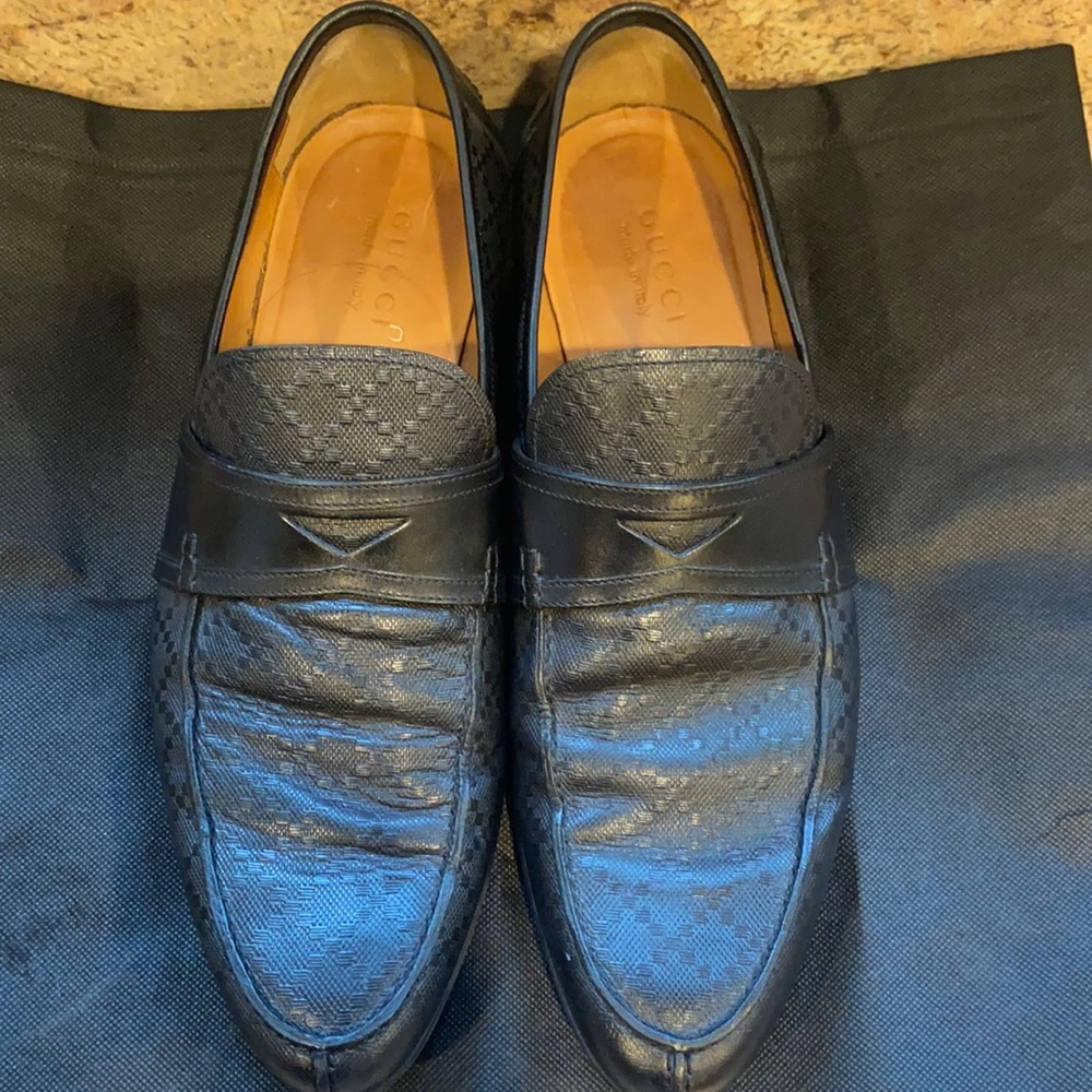 Gucci mens black loafers